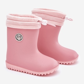 Inna Galoshes infantis com um aquecedor rosa 1