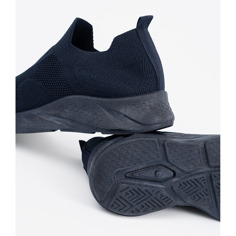 Shelvt Sapatos esportivos deslizantes azul -marinho feminino 1