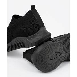 Shelvt Sapatos esportivos negros deslizantes femininos preto 1