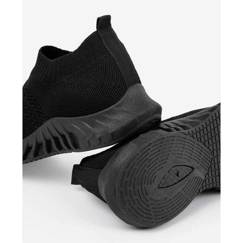 Shelvt Sapatos esportivos negros deslizantes femininos preto 1