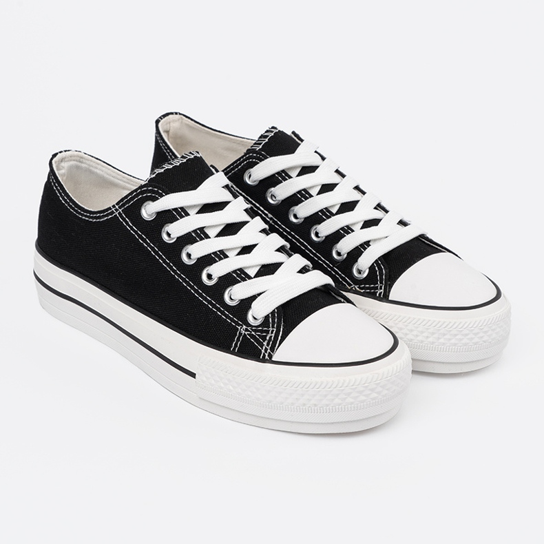 Shelvt Tênis negros femininos preto 1