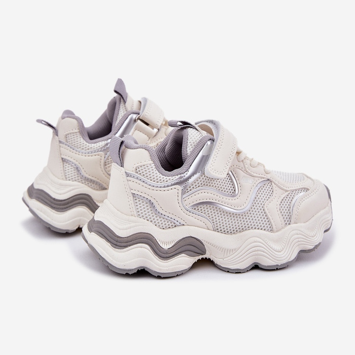 Inna Tênis infantis em uma sola branca grossa branco 2