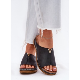 EVento Fuas femininas confortáveis ​​cunhas pretas preto 2