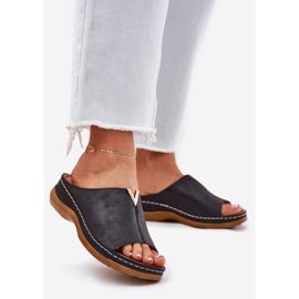 EVento Fuas femininas confortáveis ​​cunhas pretas preto 1