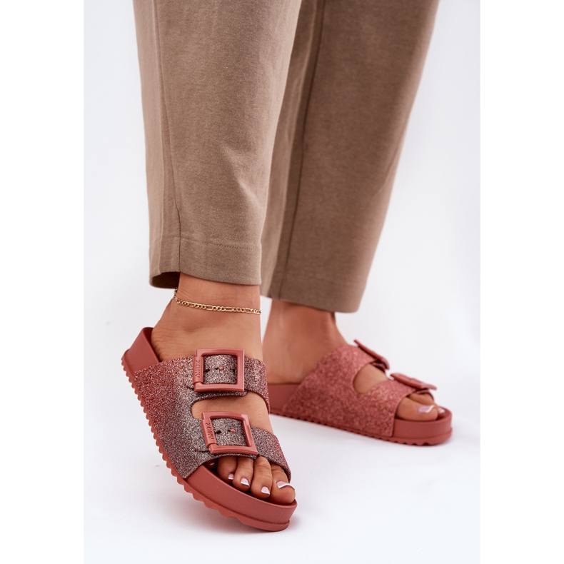 Flipes femininas perfumadas com brilho e fivelas Zaxy RR285025 Pink sujo rosa 2 Flipes femininas perfumadas com brilho e fivelas Zaxy RR285025 Pink sujo rosa 2