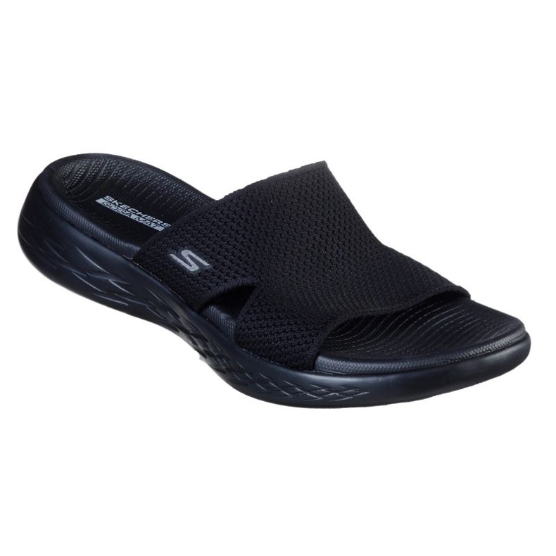 Skechers on-the-go 600 chinelos-oceanos em 140003-BBK preto 1 Skechers on-the-go 600 chinelos-oceanos em 140003-BBK preto 1