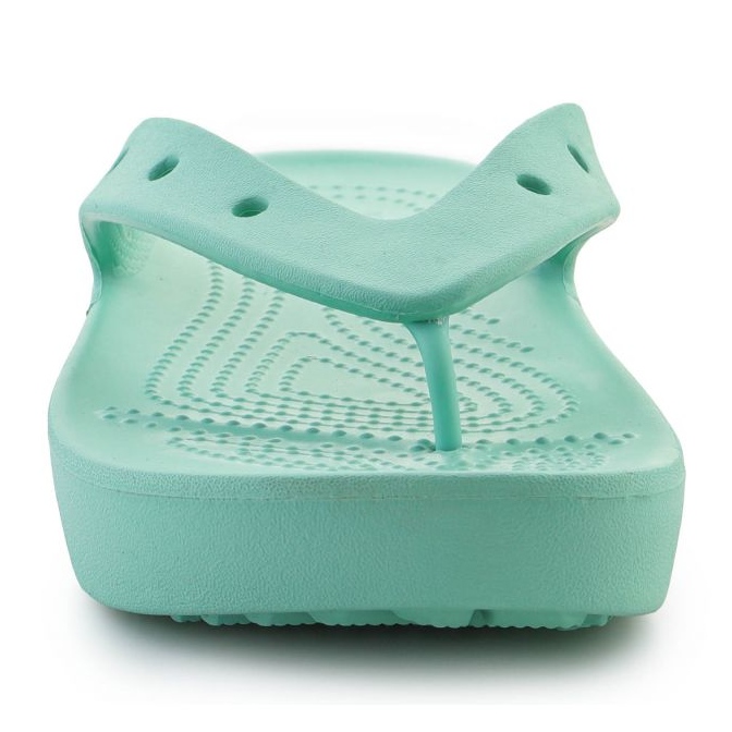Flip-flops crocs clássico platfrom flip oxigênio 207714-3ug verde 1