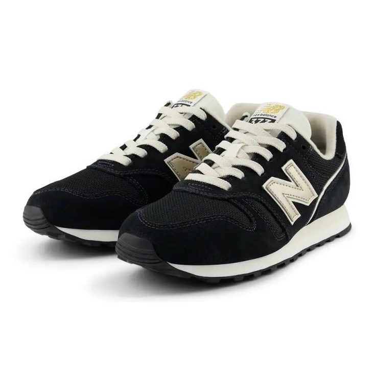 Sneakers femininos New Balance 373 Black Suede Sports Shoes (WL373LK2) preto 1