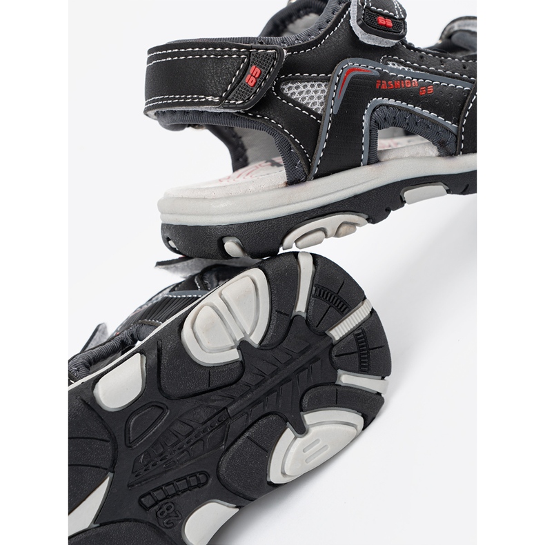 Shelvt Sandálias de meninos negros preto 1