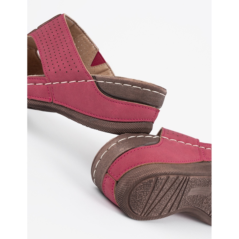 Shelvt Chinelos de mulheres vermelhas na plataforma vermelho 1