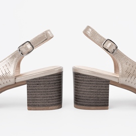 Sergio Leone Sandálias douradas de baixo peso dourado 1