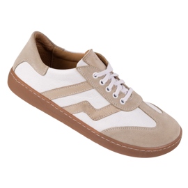 Sapatos de couro femininos descalços Olivier Eliza Białe branco 1