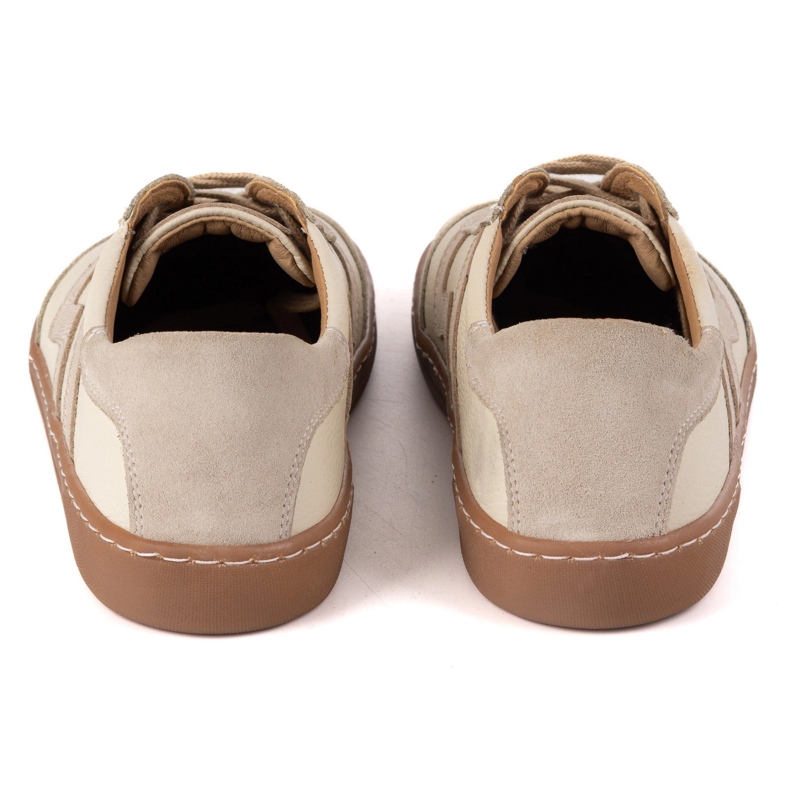 Sapatos de couro femininos descalços Olivier Eliza Beige bege 2