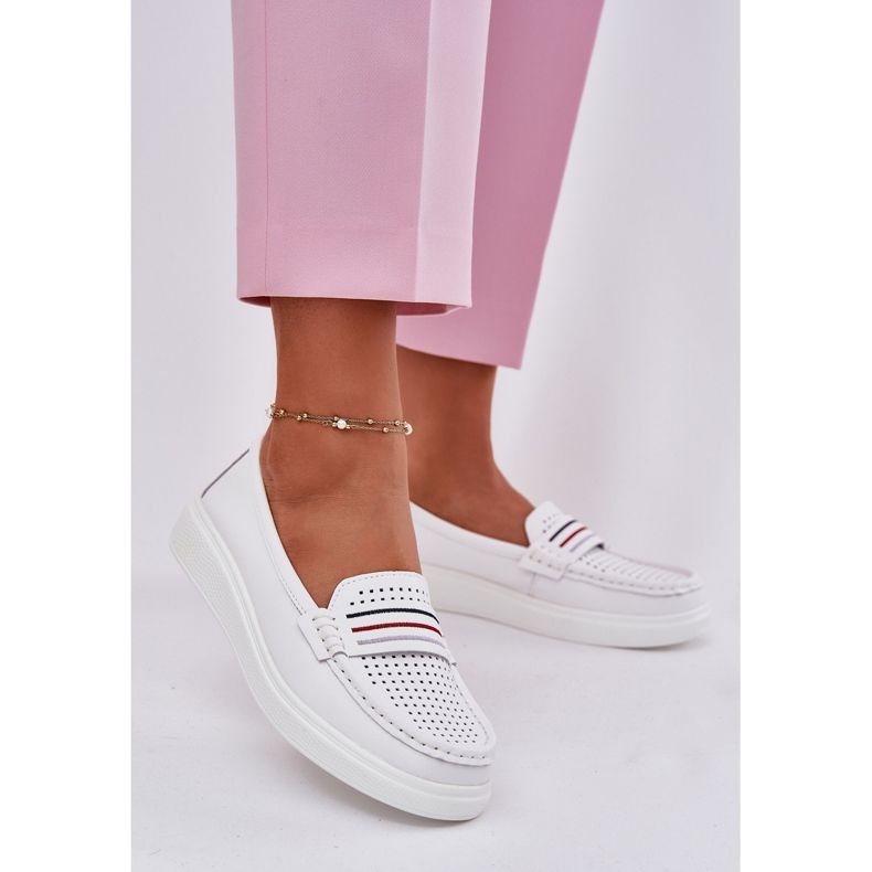 EVento Supomers de couro feminino branco 2