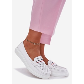 EVento Supomers de couro feminino branco 1