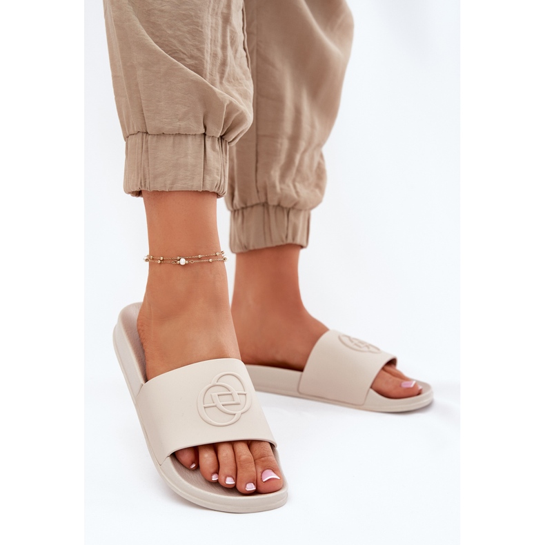 EVento Flippers femininos leves com bege prensado decorativo 2