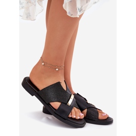 Saltos planos femininos com um Vinceza 17385 Detalhe Decorativo preto 1