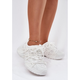 Tênis femininos com branco de laço duplo 2 Tênis femininos com branco de laço duplo 2
