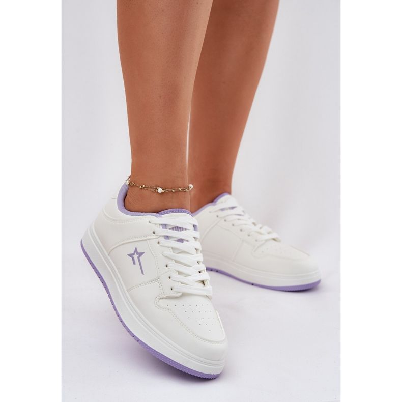 Tênis femininos Big Star RR274A245 Hi-polish White and Purple System branco 2