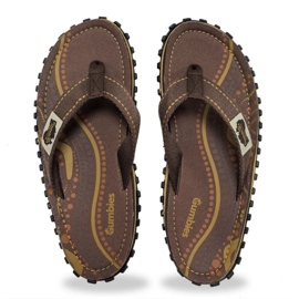 Ilhas japonesas de Gumbies Flip-flops Unissex Aboriginal GU-FFISL095 castanho 1