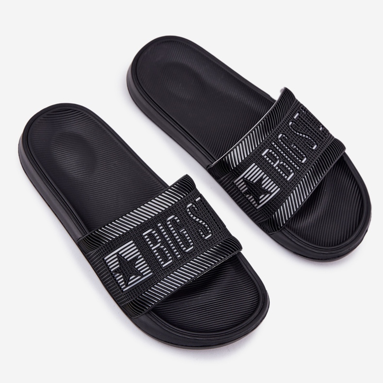 Big Star Grande estrela masculina rr174a053 chinelos pretos 2