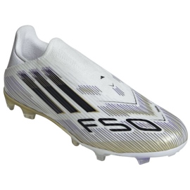 Adidas F50 League LL FG/MG JH7736 Sapatos de futebol branco 1