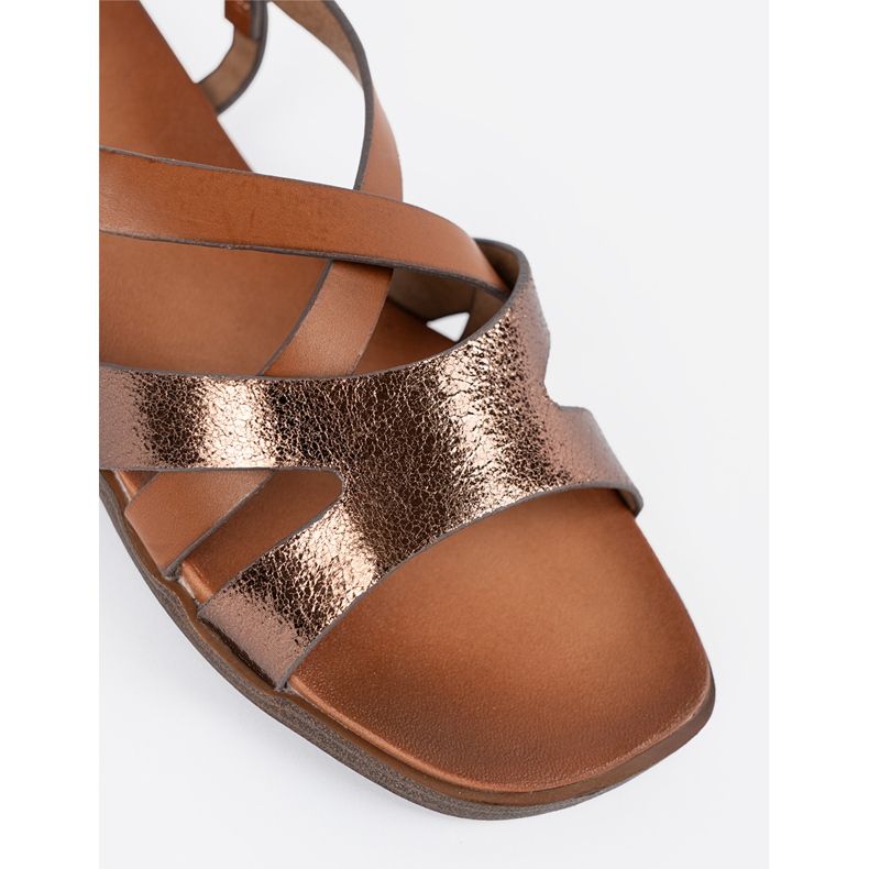 Sandálias marrons planas Sergio Leone marrom 1