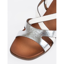 Sandálias brancas planas Sergio Leone branco 1