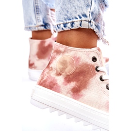 Tênis feminino Big Star LL274048 bege-rosa 2