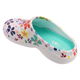 Dr.orto Befado Flippers de espuma feminina 54d110 com flores branco 2
