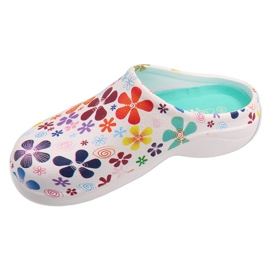 Dr.orto Befado Flippers de espuma feminina 54d110 com flores branco 1