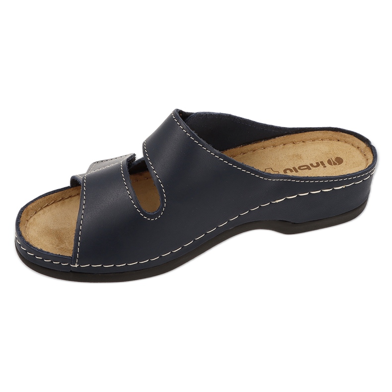 Inblu, Flip de couro feminino -Flops 158d001 azul marinho 1