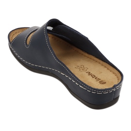 Inblu, Flip de couro feminino -Flops 158d001 azul marinho 2