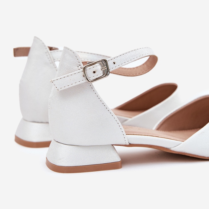 EVento Sandálias de solo de baixo brilhante infantil brancas branco 1