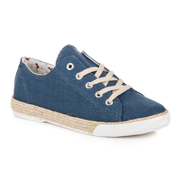 Kylie Alpargatas com cadarço azul 1