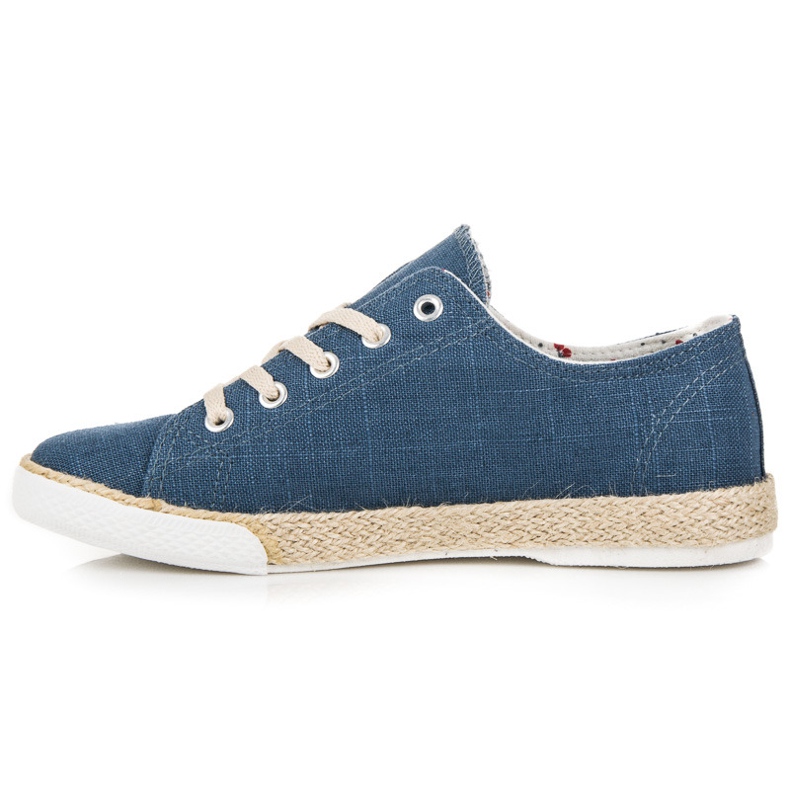 Kylie Alpargatas com cadarço azul 2