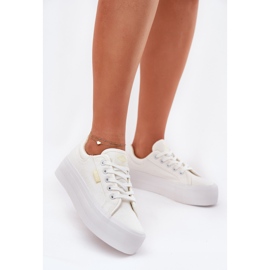 Tênis femininos na plataforma Lee Cooper LCW-25-31-3450L White branco 2