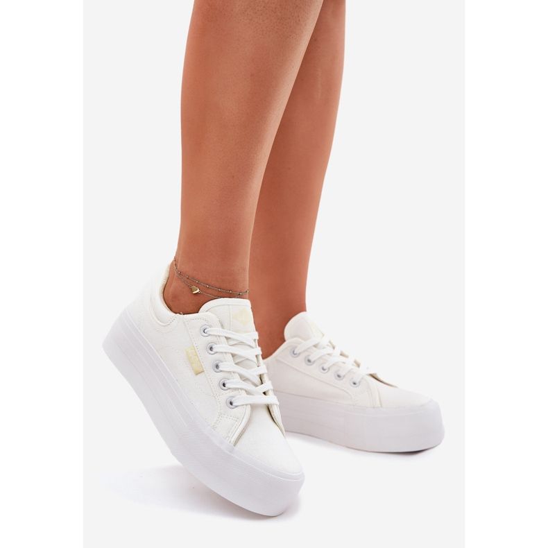 Tênis femininos na plataforma Lee Cooper LCW-25-31-3450L White branco 1