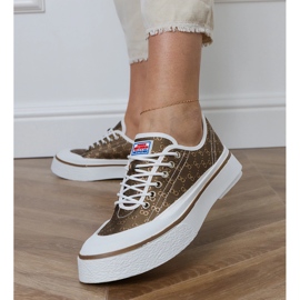 Tênis de mulheres marrons na plataforma castanho 2