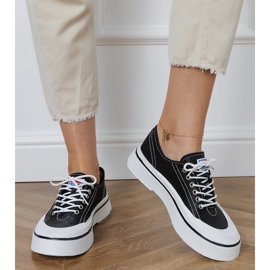 Tênis plataforma feminino preto 2