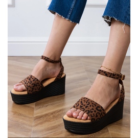 Sandálias de pantera na plataforma Ekozamsz multicolorido 1