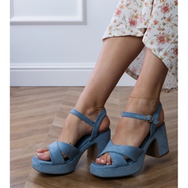 Blue Ekozamszowe Sandals no post azul 1