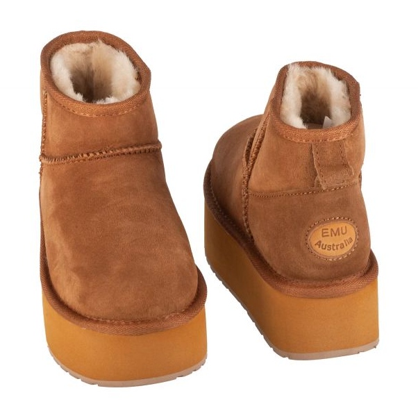Emu Australia Emu austrália Stinger Micro Flatform Shoes W13082-ches castanho 2