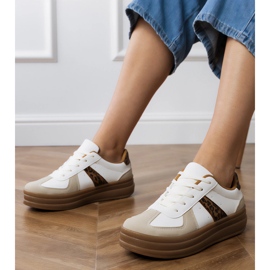 Tênis de leopardo feminino na plataforma branco 1