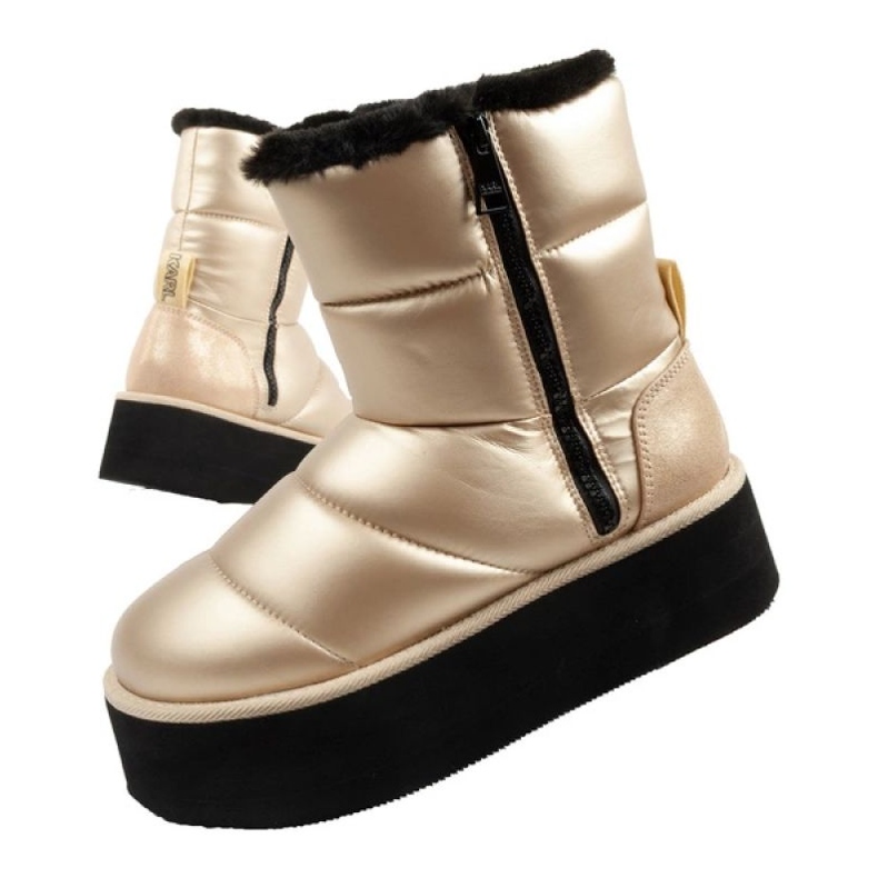 Sapatos, botas de neve karl lagerfeld thermo kl48554hgd dourado 1