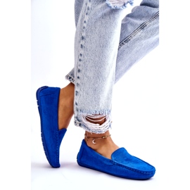 Evento Mocassins Femininos de Camurça Azul Morreno 4