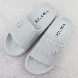 Flops de espuma feminina Vinceza 75210 cinza 1