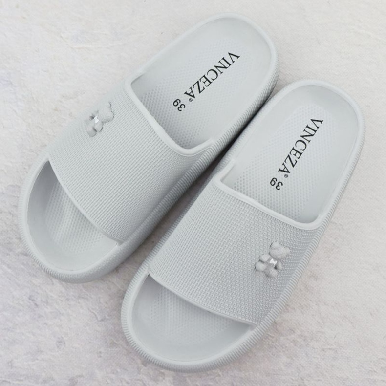 Flops de espuma feminina Vinceza 75210 cinza 1