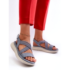 Evento Sandálias femininas leves e confortáveis com velcro, azul, Ceclea 2 Evento Sandálias femininas leves e confortáveis com velcro, azul, Ceclea 2