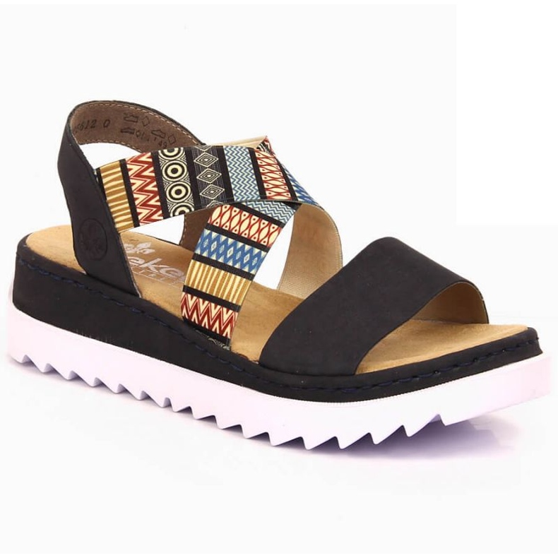 Sandálias femininas Rieker v44g8-14 preto 1